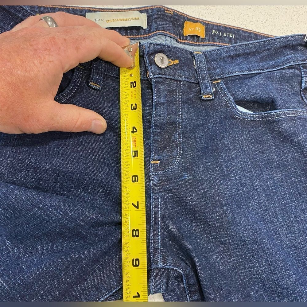 Pilcro Anthropologie Fit/S.TE.T Dark Blue Wash Denim Jeans 29x31 LNWO Tags - Picture 4 of 12